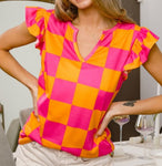 Checkerboard Summer Top