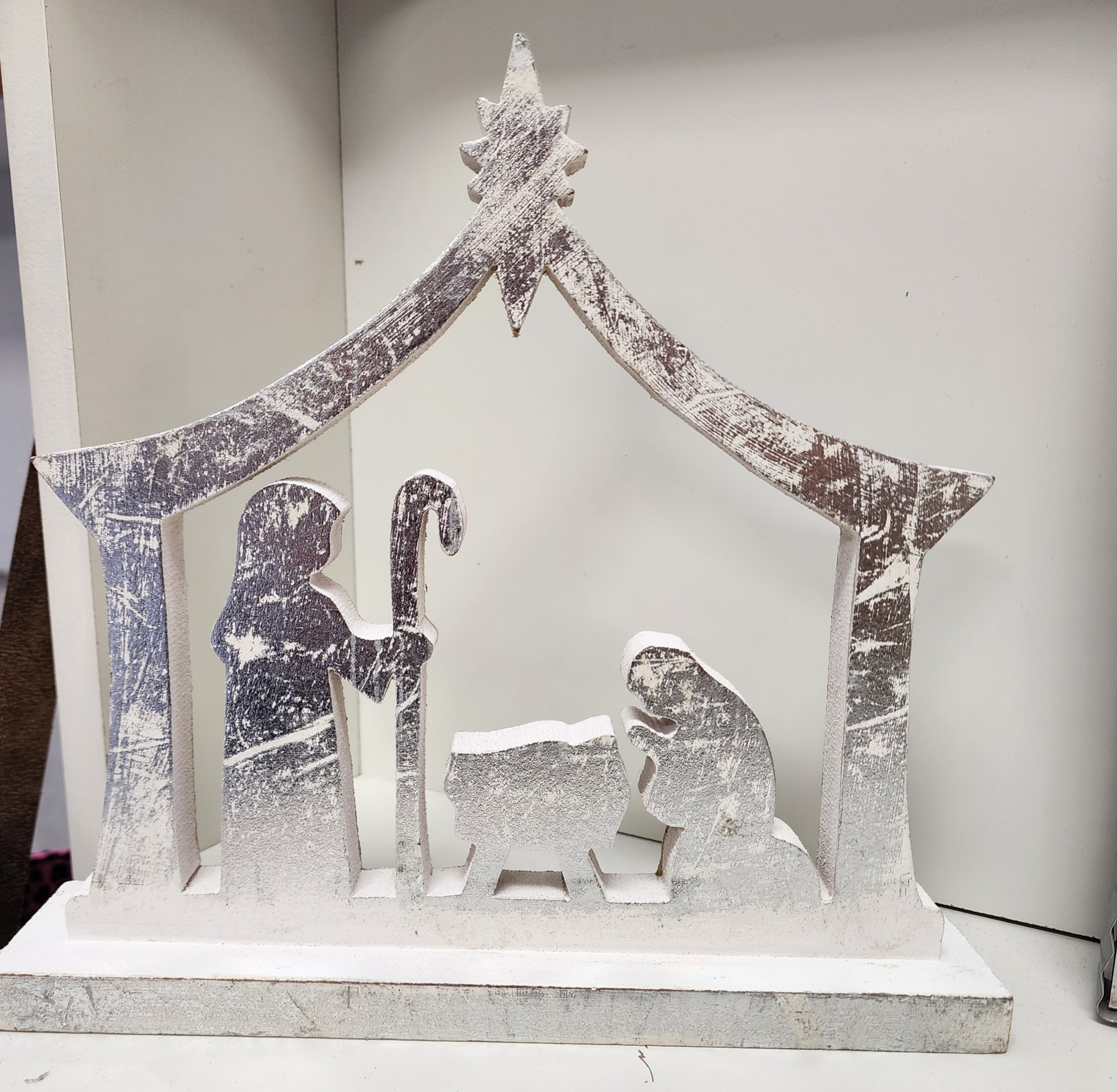 Silver Wood Nativity