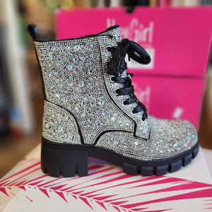 Mood-Clear Rhinestone Boots