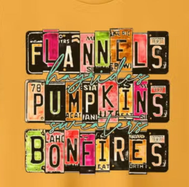 Fall License Plate Tee