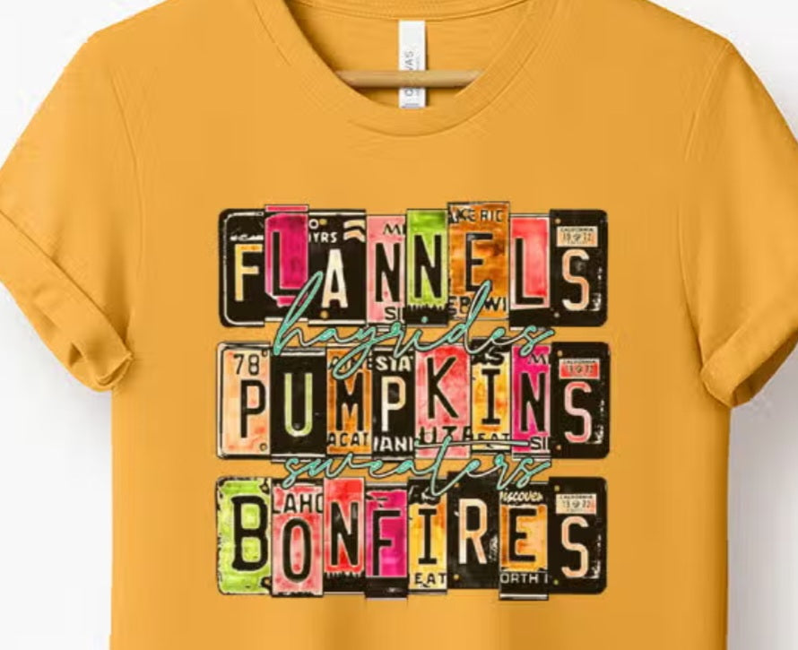 Fall License Plate Tee