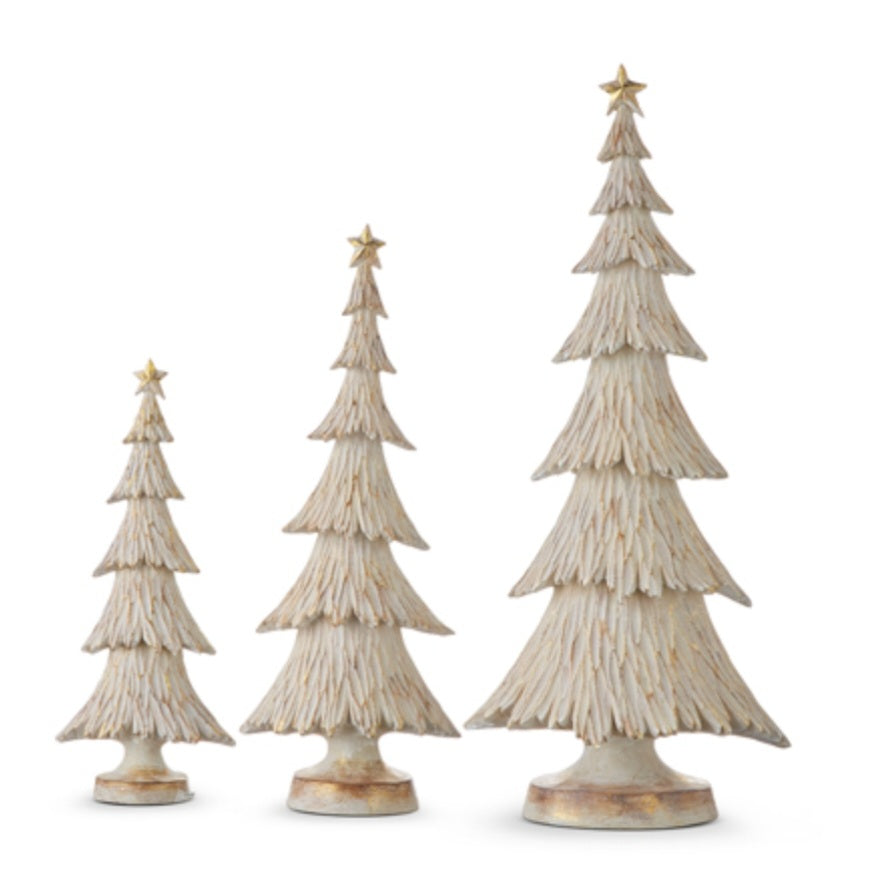 Resin Whitewash Trees-3pc