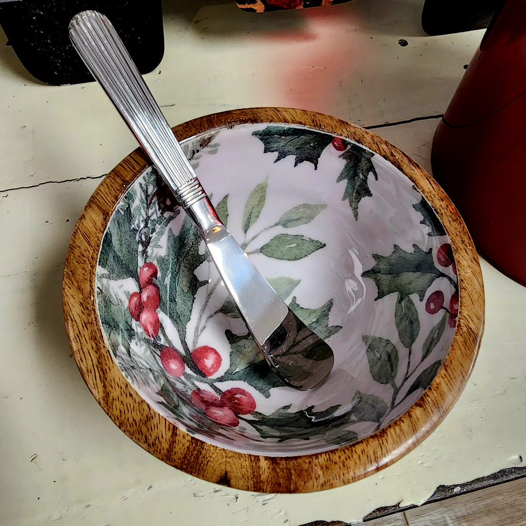 Christmas Dip Bowl-Holly