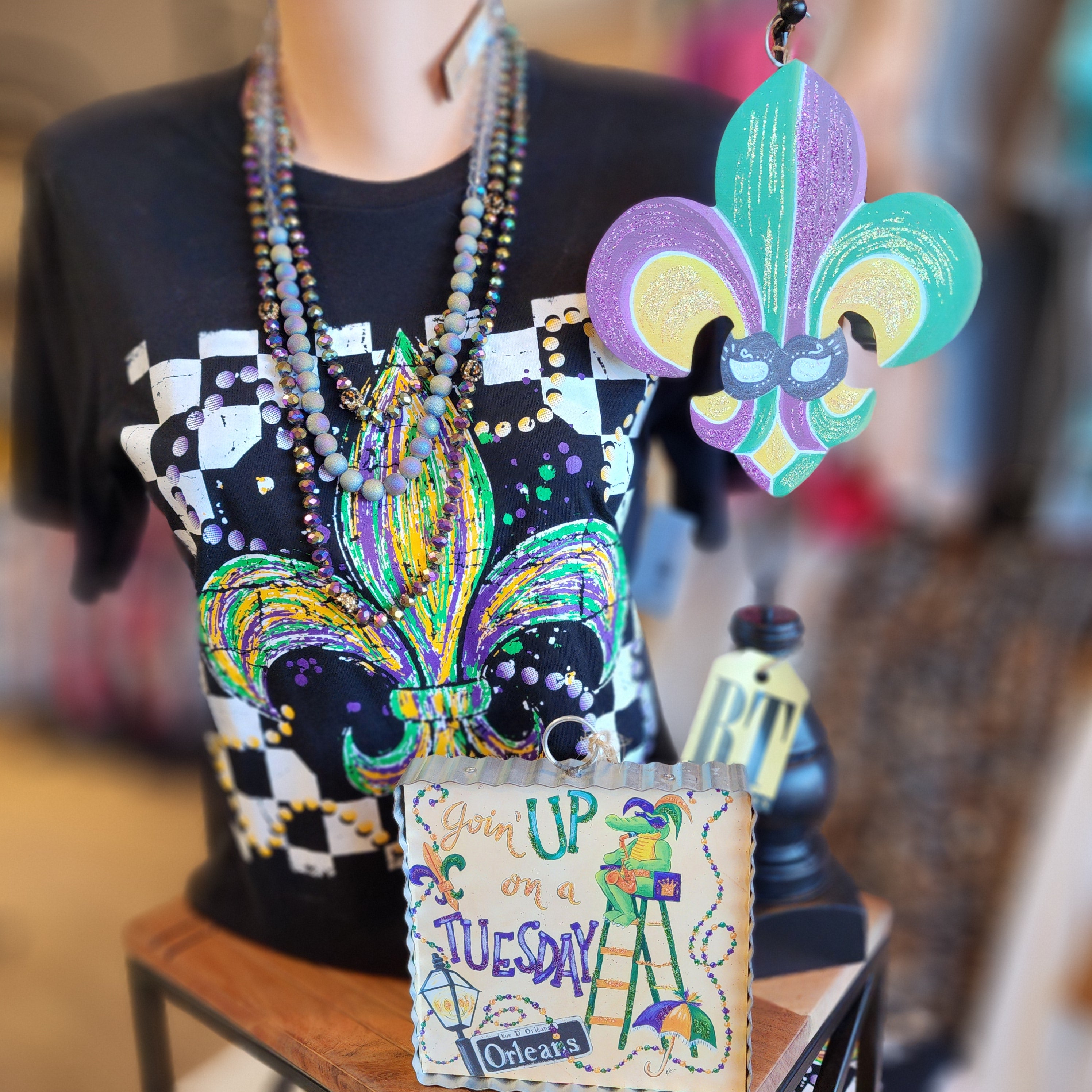 Mardi Gras Fleur de Lis Charm