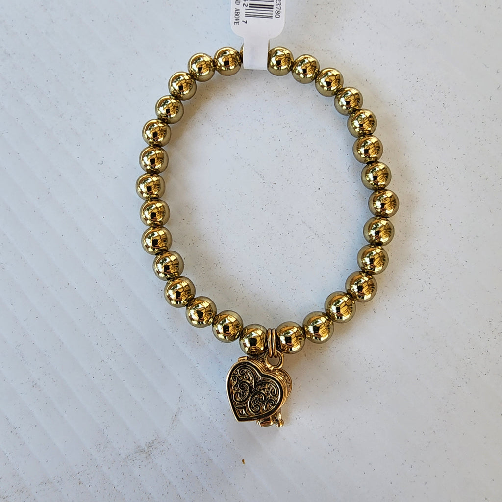 R223780 Gold Heart Prayer Bracelet
