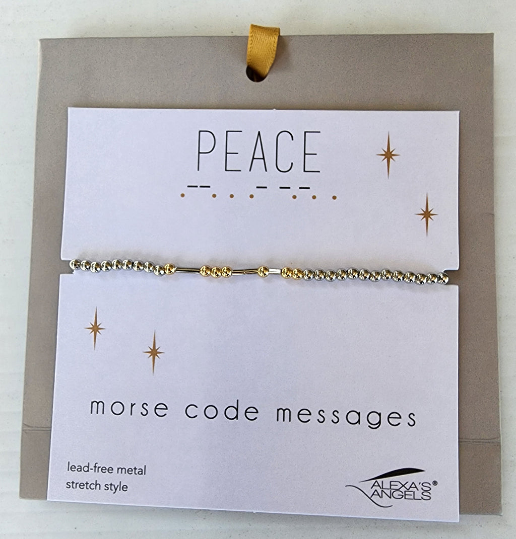 Peace Morse Code Bracelet