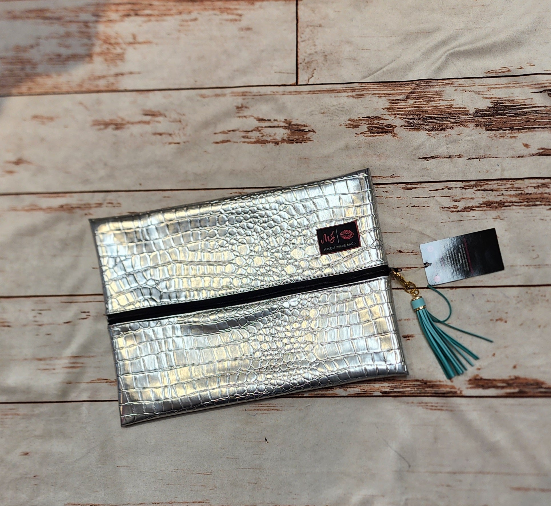 Silver Gator by Makeup Junkie Bags