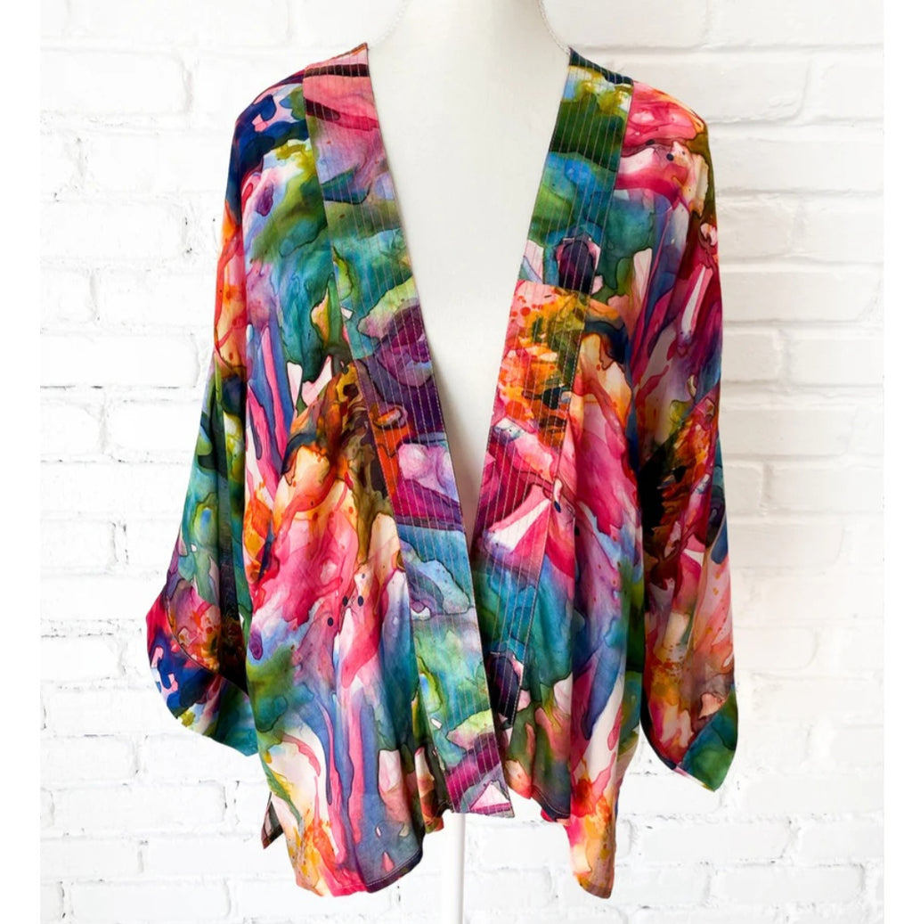 Waterfall Short Kimono