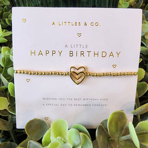 Happy Birthday Bracelet Gold