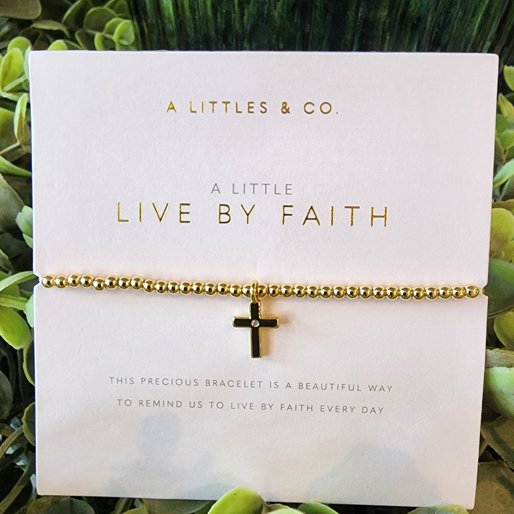 Live by Faith Bracelet Gold