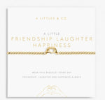 Friendship, Laughter, Happiness  Bracelet-Gold