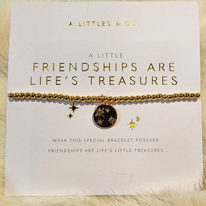 Friendships are Life's Treasures Bracelet Gold