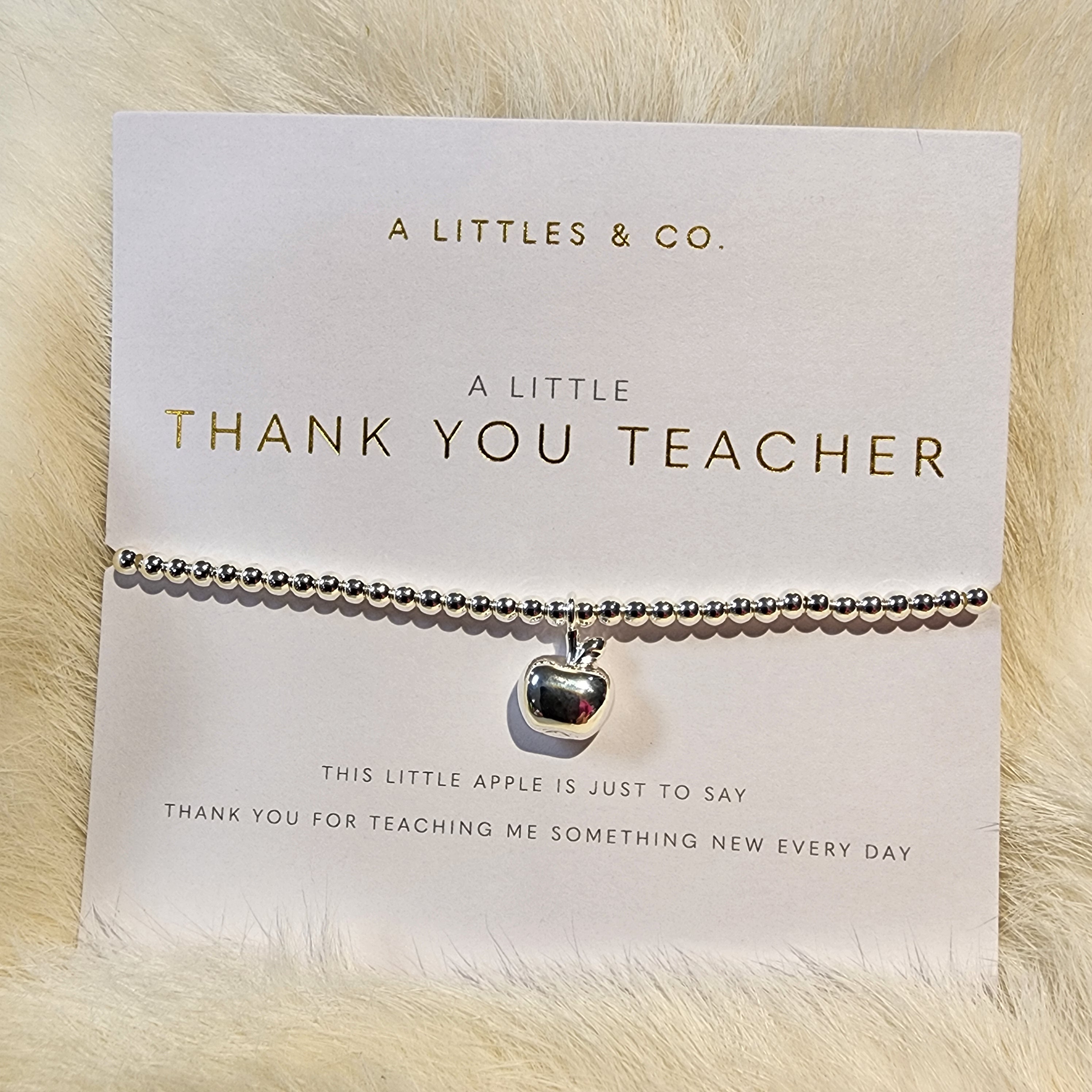 Thank you Teacher Bracelet-Silver