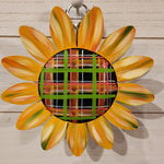 Plaid Sunflower Charm