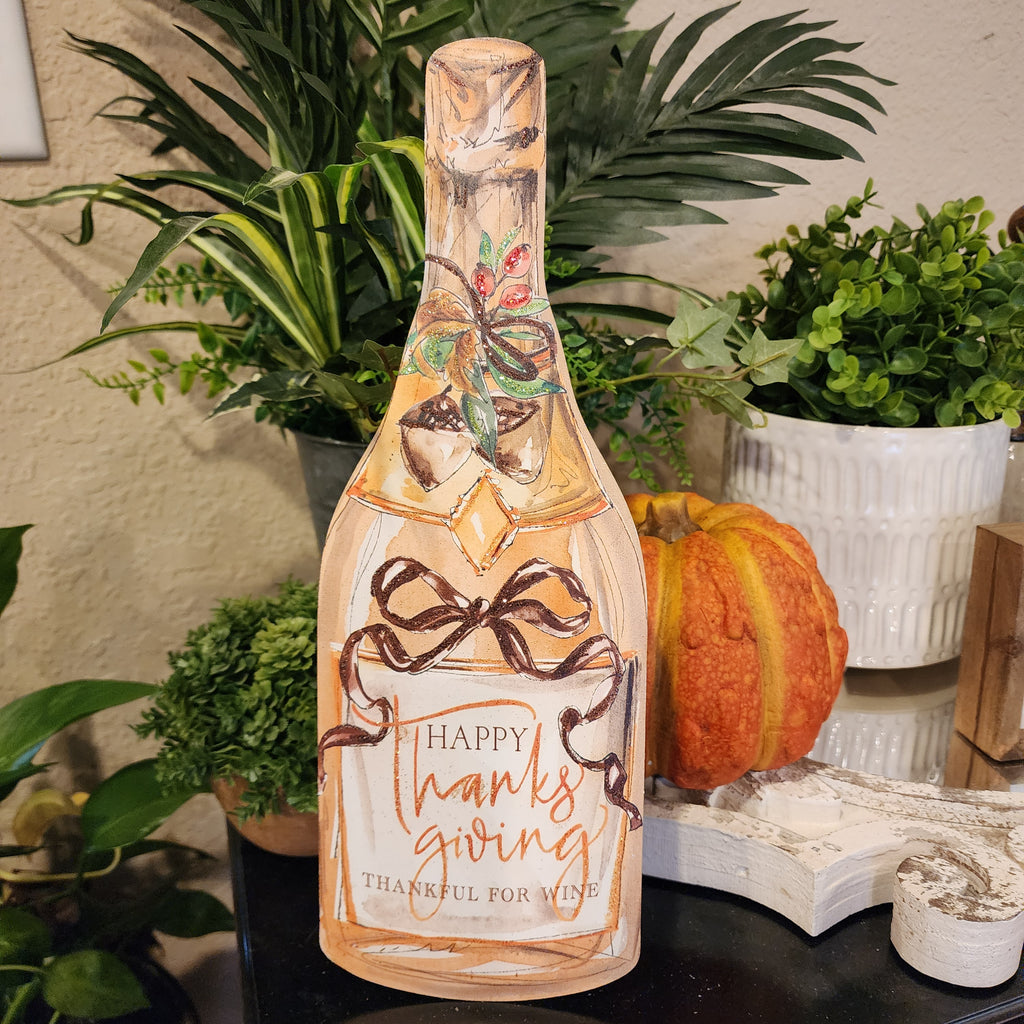 Happy Thanksgiving Champagne Bottle