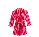 Felicity Striped Robe-Red/Pink