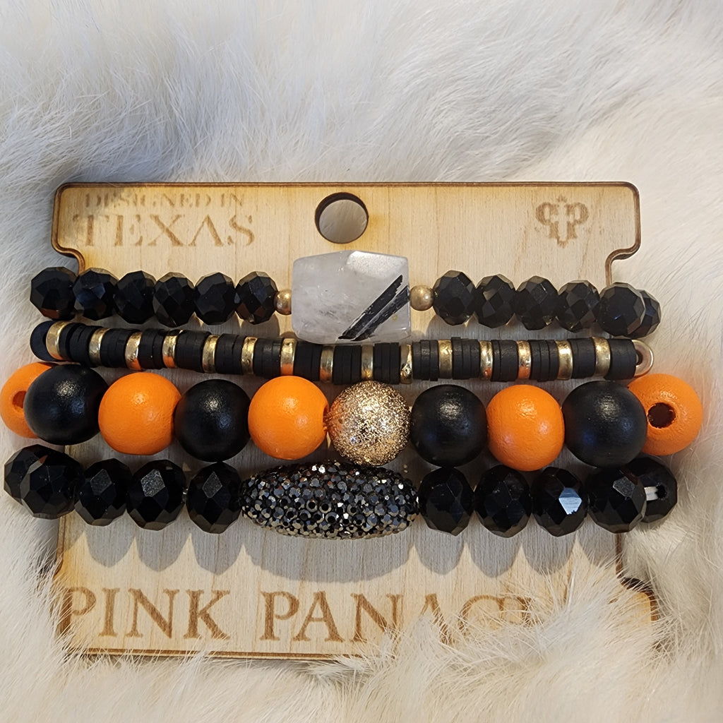 PP Black/Orange Bracelet Set