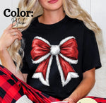 Santa Bow Tee