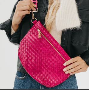 Woven Bum Bag Fushia