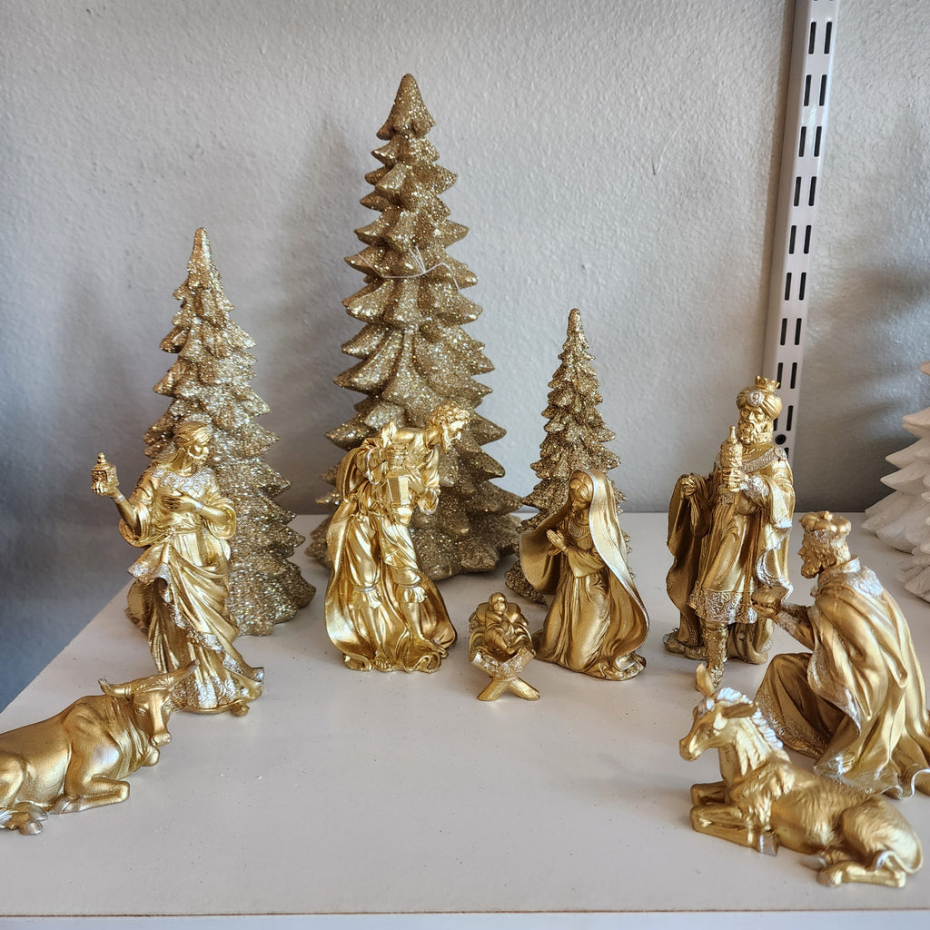 Gold Nativity 8pc