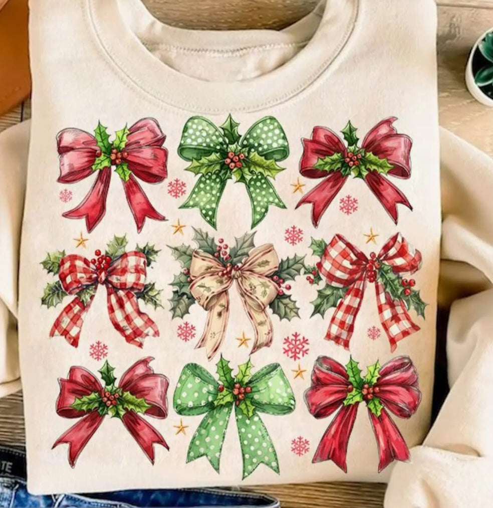 Christmas Bow Sweatshirt