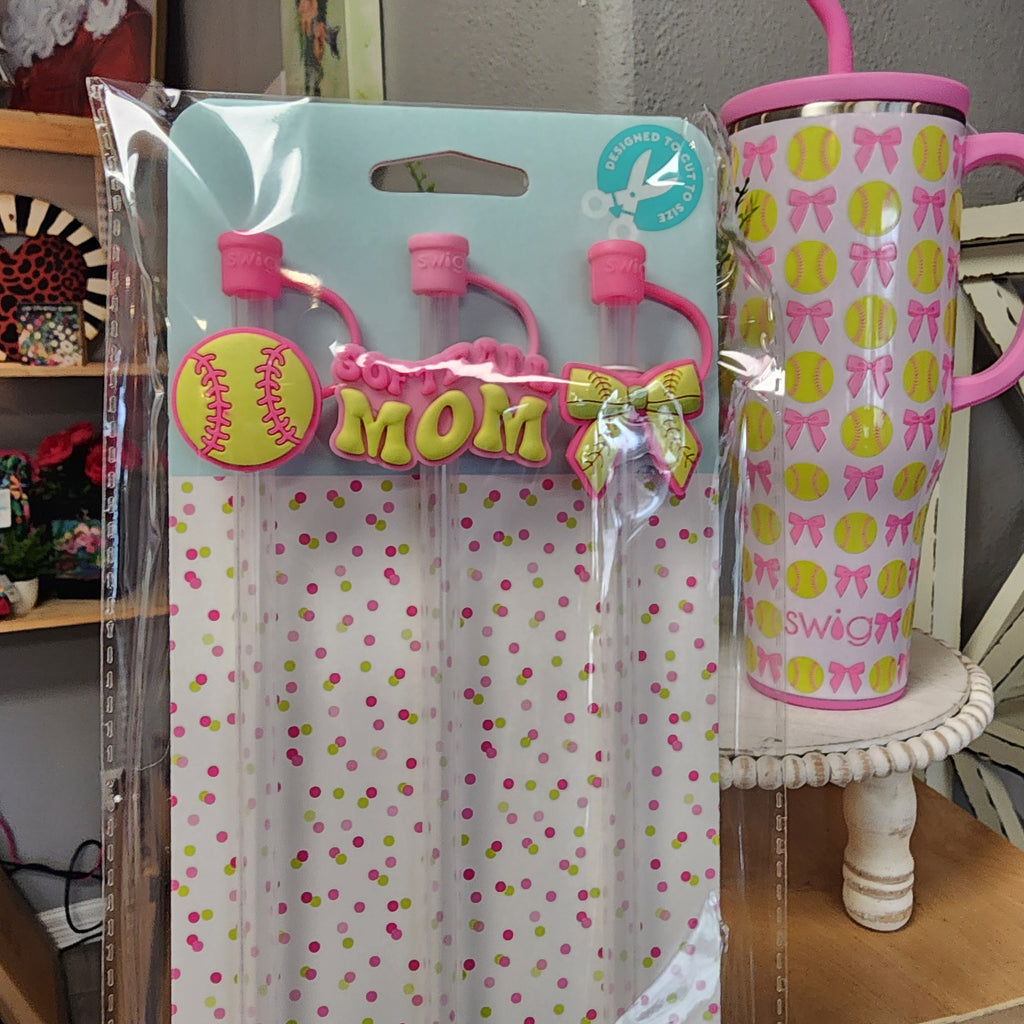 Pitch Hit Run Straw Toppers