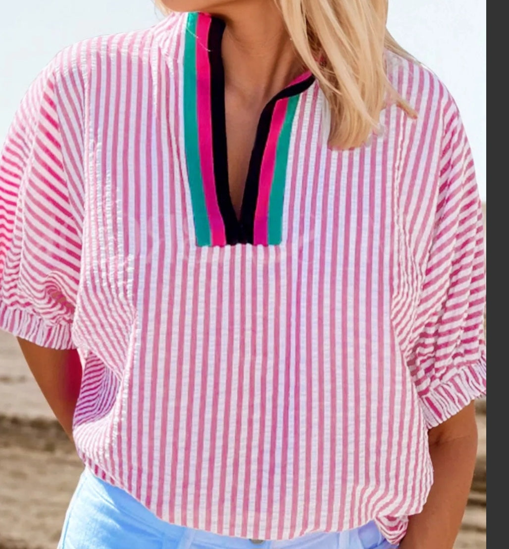 Cotton Candy Stripe Top
