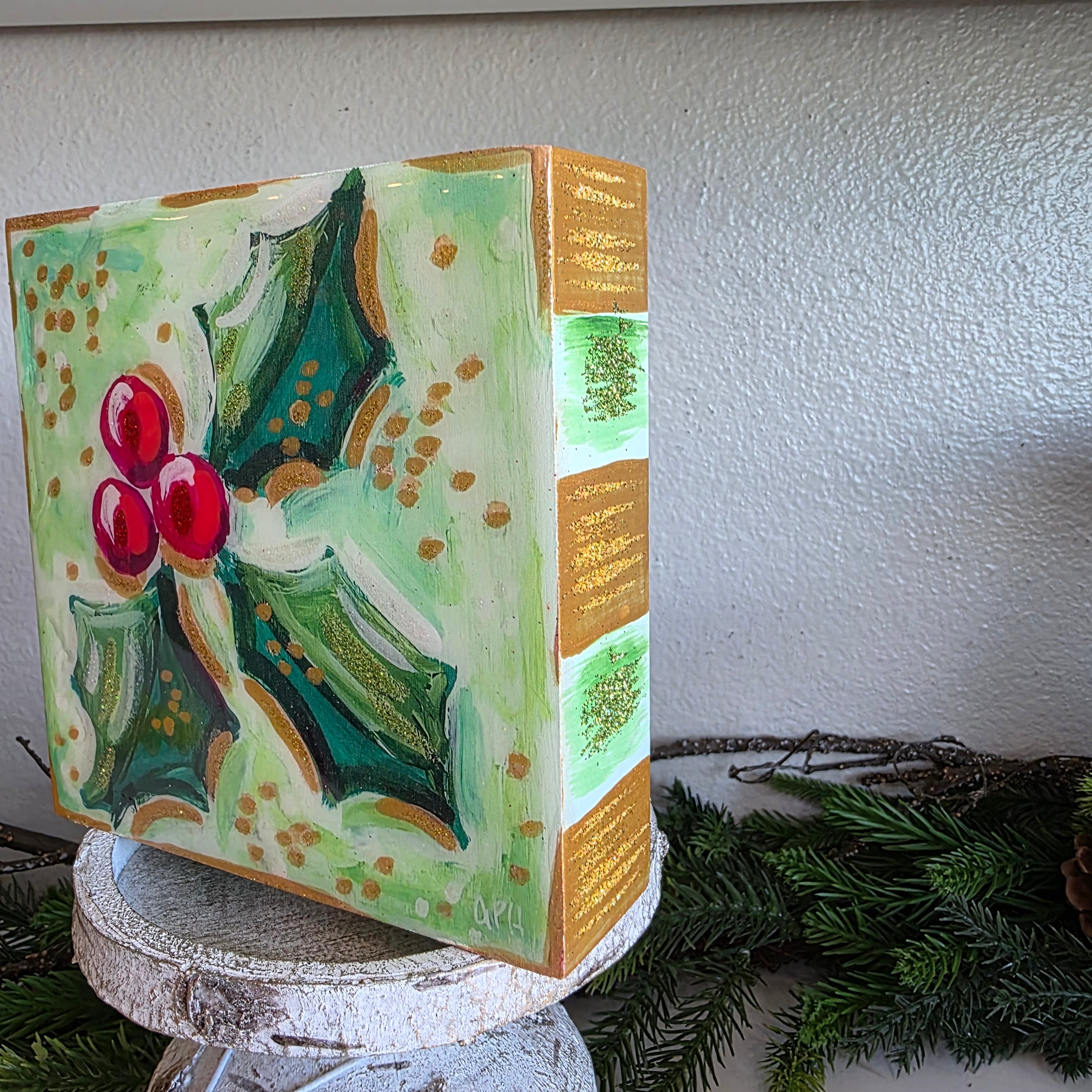 Resin Holly Bough