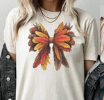 Fall Feather Bow Tee
