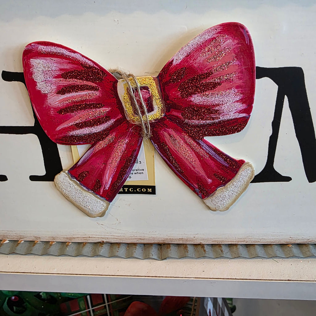 Santa Bow Magnet