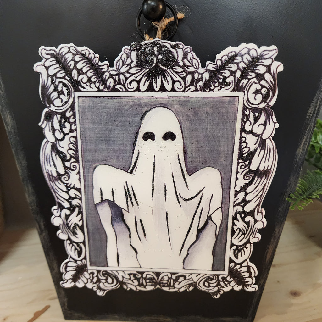 Square Baroque Ghost Charm