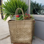 Mono Gold Orozco Tall Handwoven Bag.