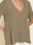 Olive Green Waffle Knit Top