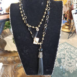 RD0036 Black Tassel Necklace