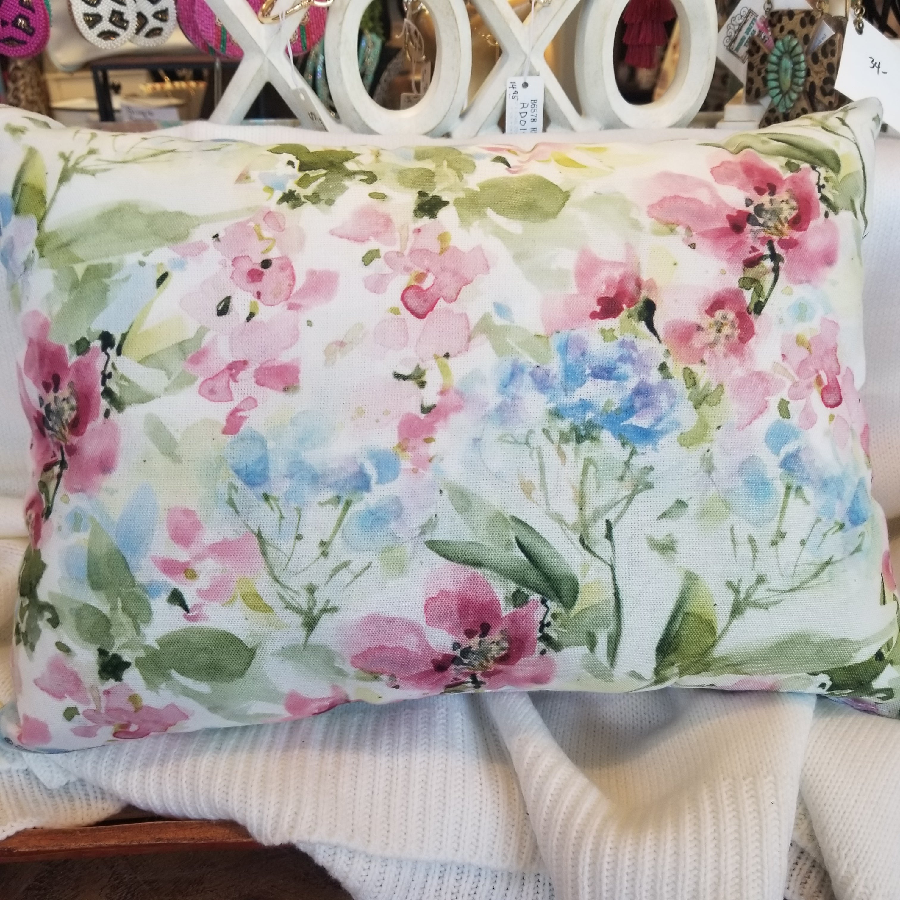Watercolor Florals Pillow