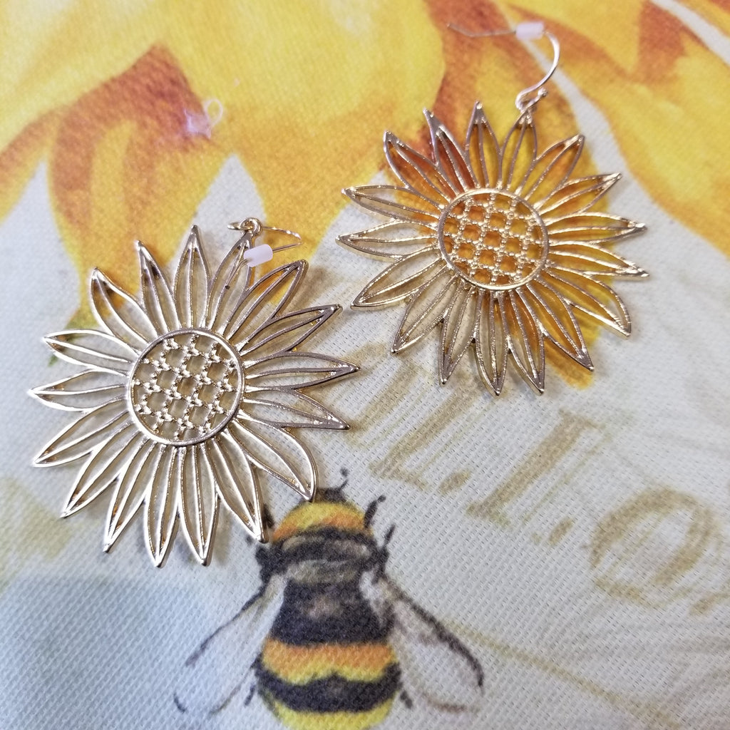 RD0173 Sunflower Earrings