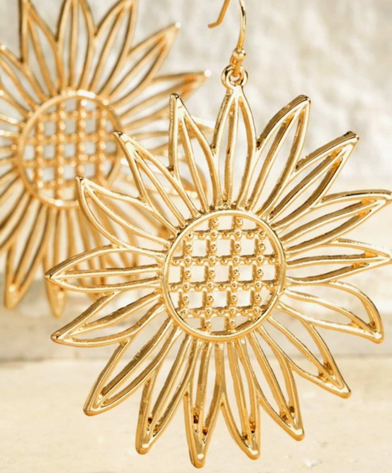 RD0173 Sunflower Earrings