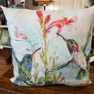 Two Hummingbirds Pillow