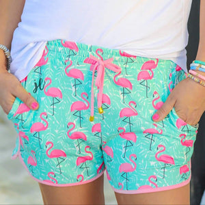 Tiki Hut Flamingo Shorts