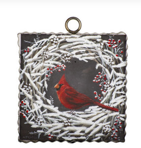 Cardinal Snowy Wreath