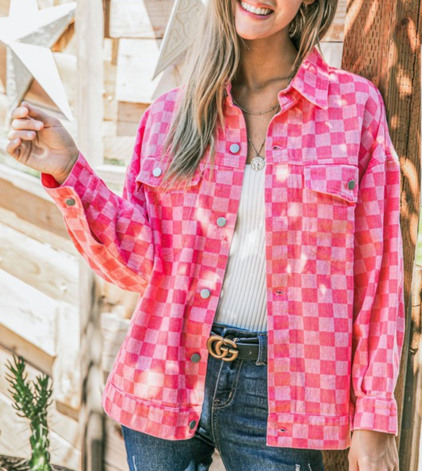 Pink Checkerboard Jacket