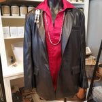 Faux Leather Jacket-Black