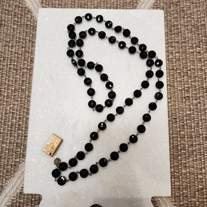 RD0320 Black Bead Necklace