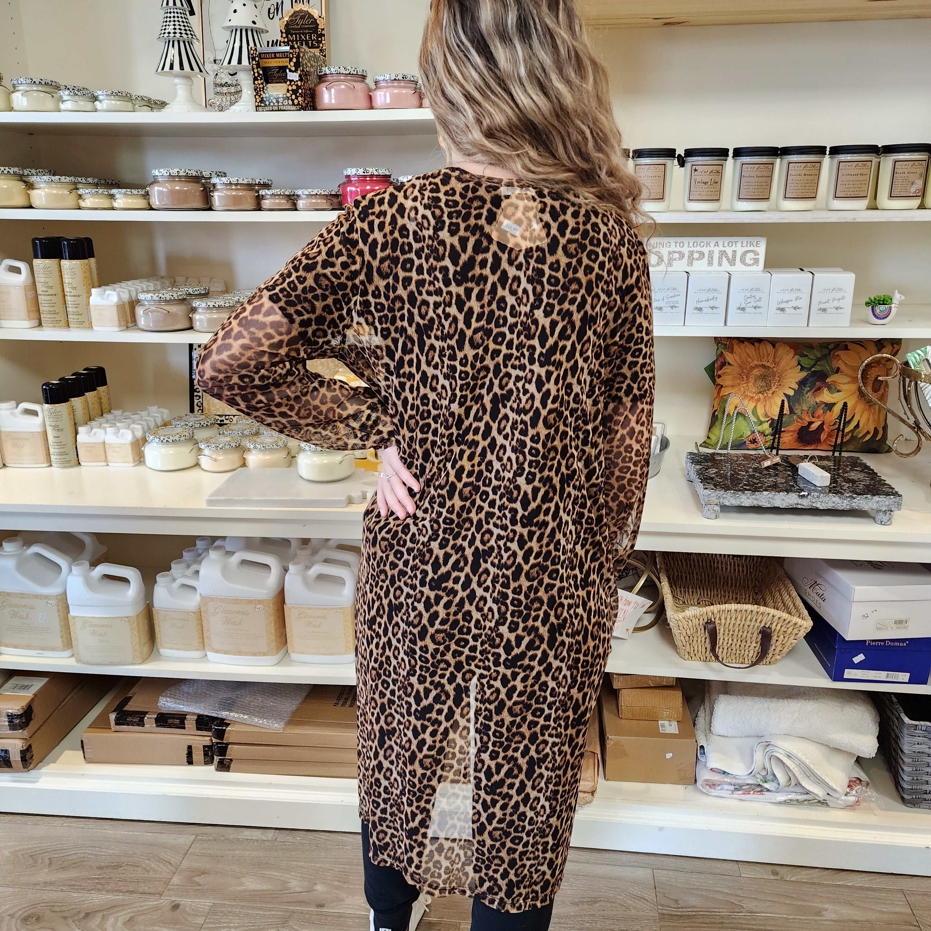 Sheer Leopard Cardigan/Kimono – Rodeo Drive, TX - Main Image