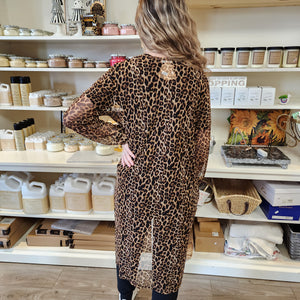 Sheer Leopard Cardigan/Kimono