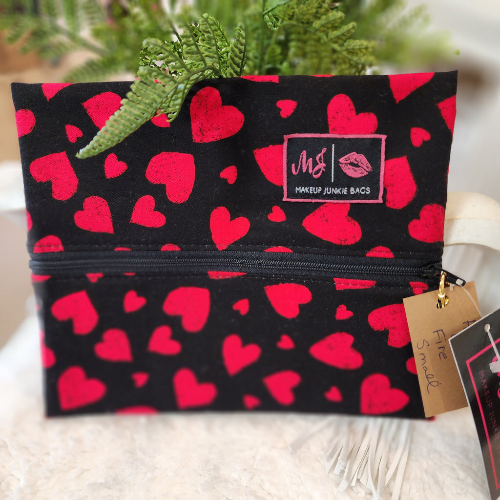 Hearts on Fire by Makeup Junkie Bags