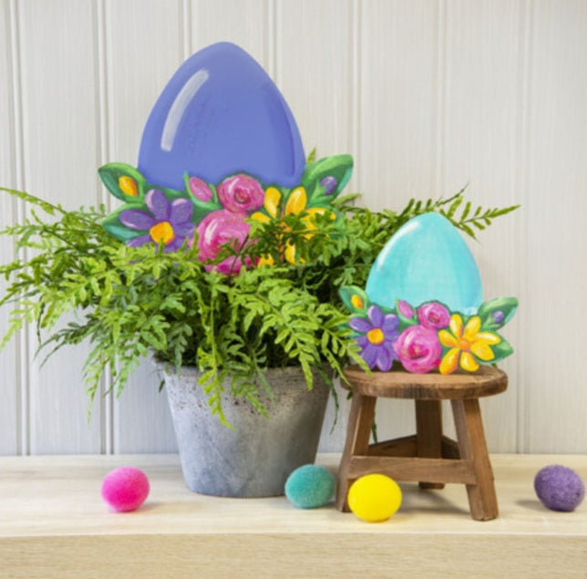 Artful Egg and Flowers