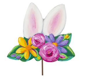 Artful Bunny Ears & Flowers