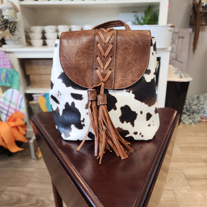 Cow Print Small Back Pack
