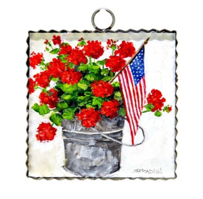 Bucket of Geraniums